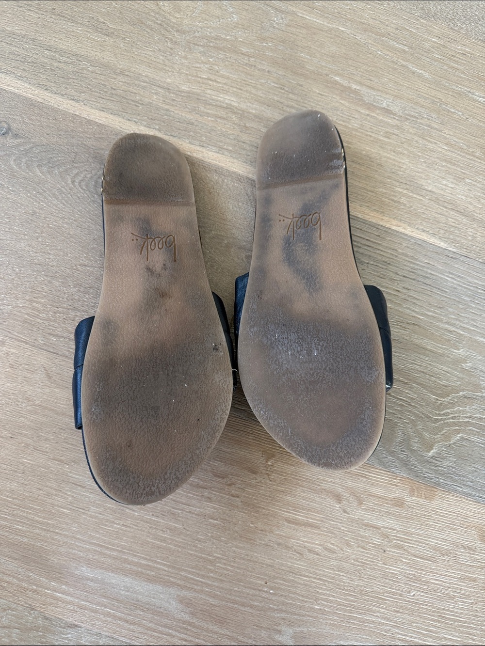 beek Black Leather Sugarbird Slide Sandals - Picture 4 of 6